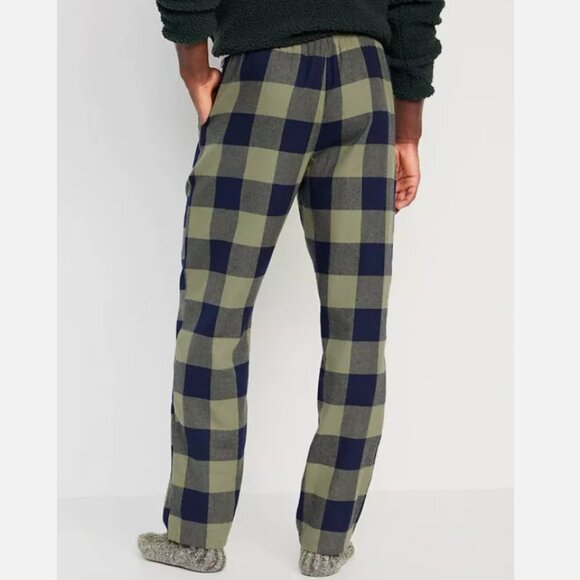 NWT Old Navy Green Buffalo Plaid Flannel Pajama Pants Sleep Lounge Men XL - Picture 2 of 3